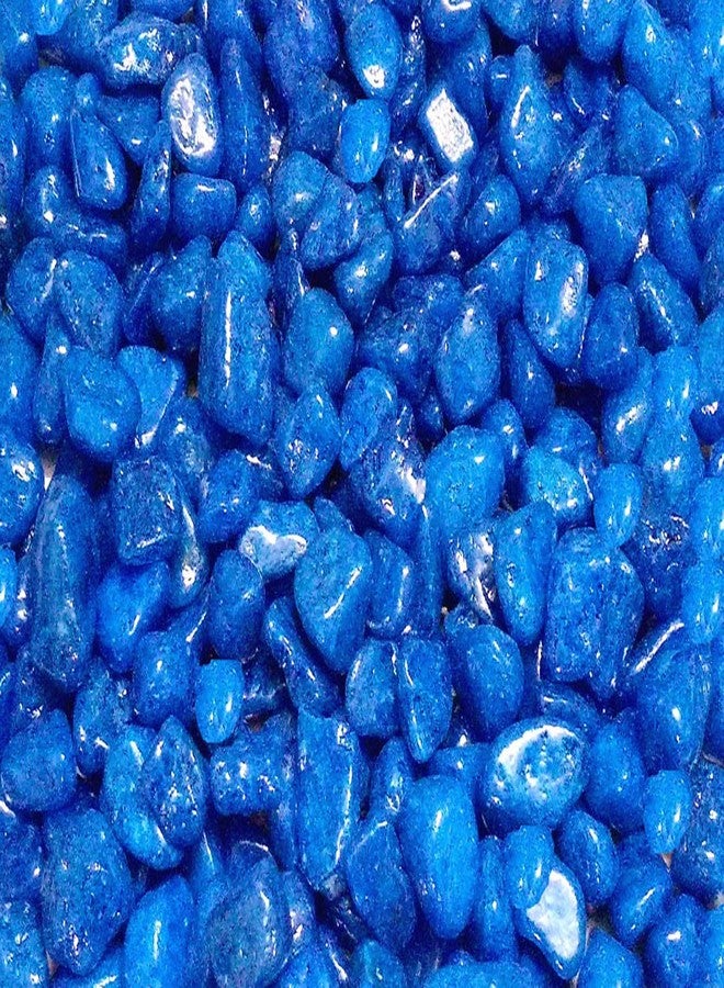 Sky 1 kg Blue Color Stones River Rock Substrate Pebbles Stones Home Decoration, Garden, Fish Aquarium Vase Fillers(Blue Color) - Image 2