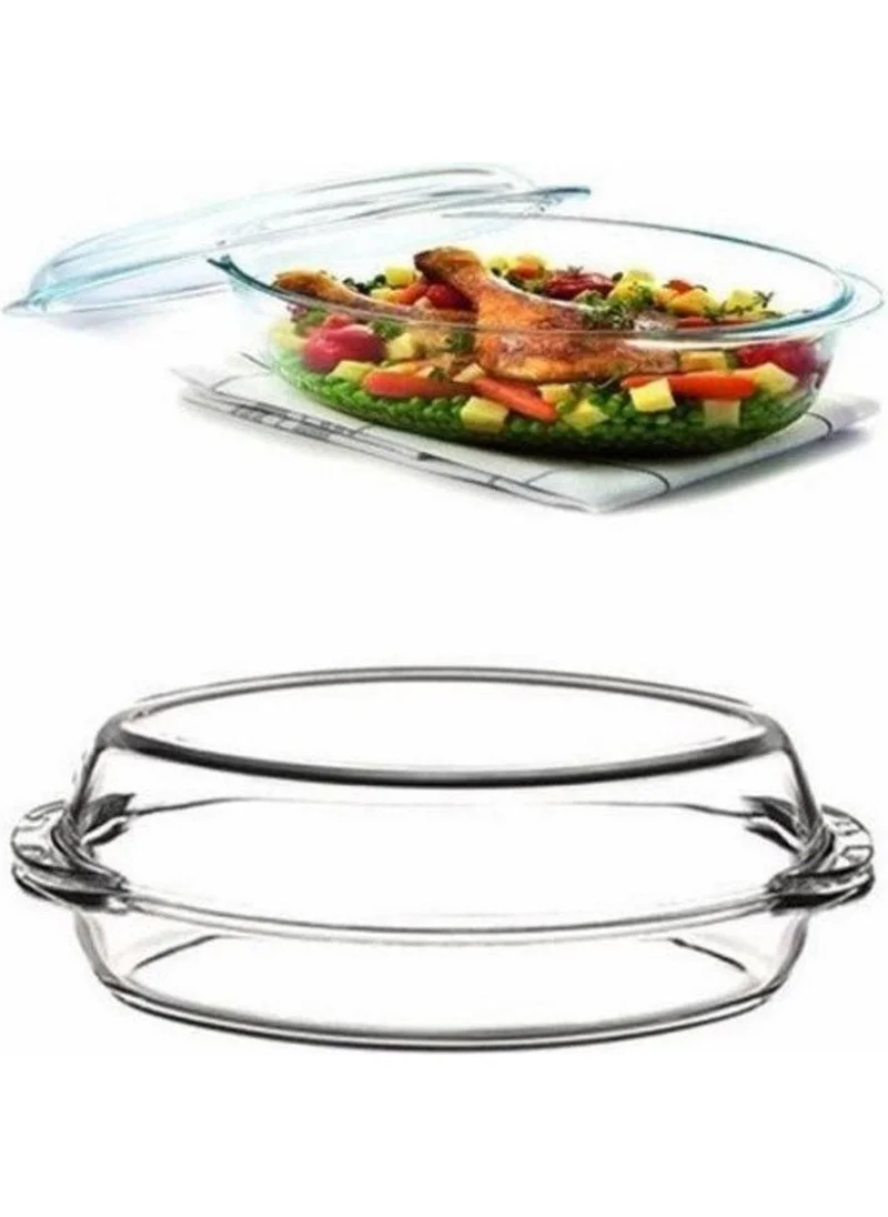 Paşabahçe 59072 Oval Pyrex Pot with Lid 2850 cc.