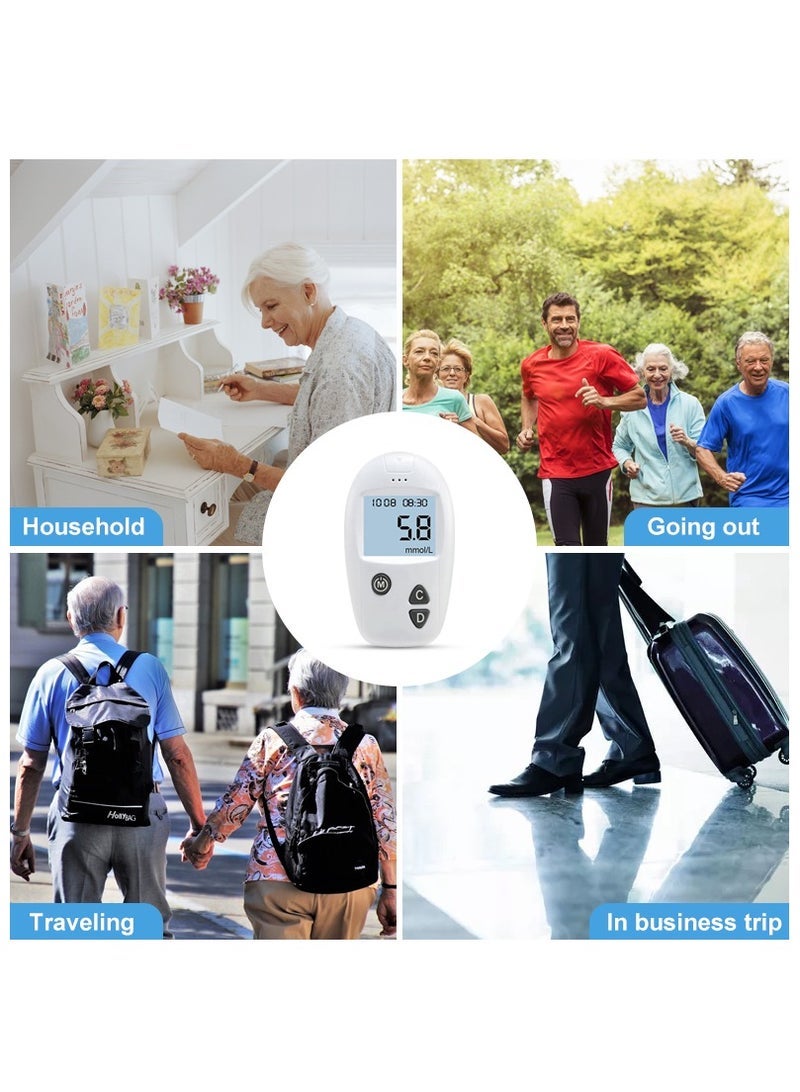 general Blood Sugar Monitor Diabetes Testing Kit With 50 No Coding Test Strips 50 Lancets (unit: mg/dL) - Image 4