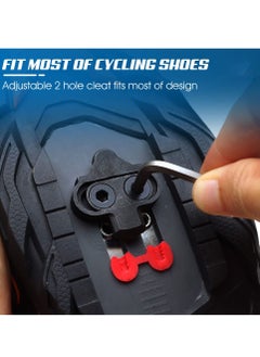 KASTWAVE Mountain Bike Pedal Cleats, SHIMANO SPD Compatible, Pair of Black Bicycle Cleats with Metal Plates, Foot Cleats Cleats for Indoor Cycling and Outdoor Road Cycling Shoes  - Image 5