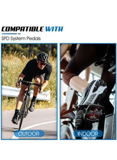 KASTWAVE Mountain Bike Pedal Cleats, SHIMANO SPD Compatible, Pair of Black Bicycle Cleats with Metal Plates, Foot Cleats Cleats for Indoor Cycling and Outdoor Road Cycling Shoes  - Image 3