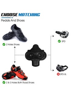 KASTWAVE Mountain Bike Pedal Cleats, SHIMANO SPD Compatible, Pair of Black Bicycle Cleats with Metal Plates, Foot Cleats Cleats for Indoor Cycling and Outdoor Road Cycling Shoes  - Image 4