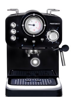 Manual Barista Pump Espresso Coffee Machine , Temperature Indicator ,Cappuccino, Latte Macchiato, Milk Frother, 1100 Watt, MT-CM301,Black