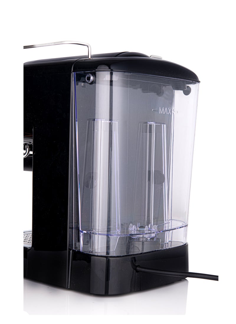 Mediatech - Manual Barista Pump Espresso Coffee Machine , Temperature Indicator ,Cappuccino, Latte Macchiato, Milk Frother, 1100 Watt, MT-CM301,Black - Image 1