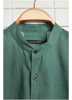 Dark Green Slim Fit Basic Collar Epaulette 100% Cotton Shirt TMNSS20GO0188 - pzsku/Z4F4B9614160D9AA4EB7DZ/45/_/1730941483/38d82186-6ad2-4778-aa4e-1b9816a0a491