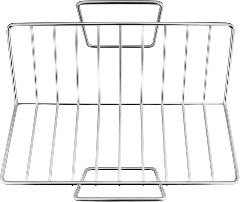 E-far Turkey Roasting Rack, Stainless Steel Rib Rack for Roasting, Grilling and Smoking, 14.4 x 10 inches, V Shaped & Heavy Duty, Dishwasher Safe (Large) - Image 1