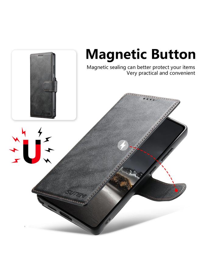 Suteni Case For Samsung Galaxy S22 Ultra 5G Q05 2-in-1 Multi-function Detachable Wallet MagSafe Phone Case - Image 3