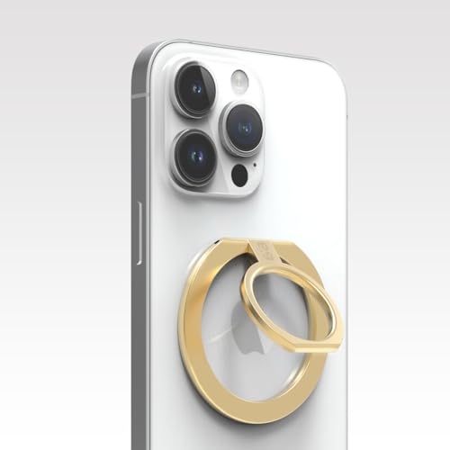 PureGear Magnetic Phone Grip Ring Stand, Magnetic Phone Ring Holder for MagSafe iPhone Air, 17, 17Pro, 17ProMax, 16, 16Pro, 16Plus, 16ProMax, 15, 15Plus, 14, 13, 12, Adjustable Kickstand (Gold) - Image 2