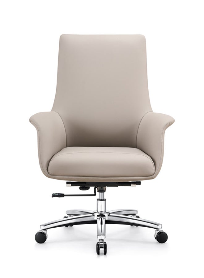NEO FRONT FURNITURE Low Back Office Chair – Premium Executive PU Leather Chair with Height Adjustment, 360° Swivel & Thick Cushion for Office & Reception Use ( LS-308B ) - Image 2