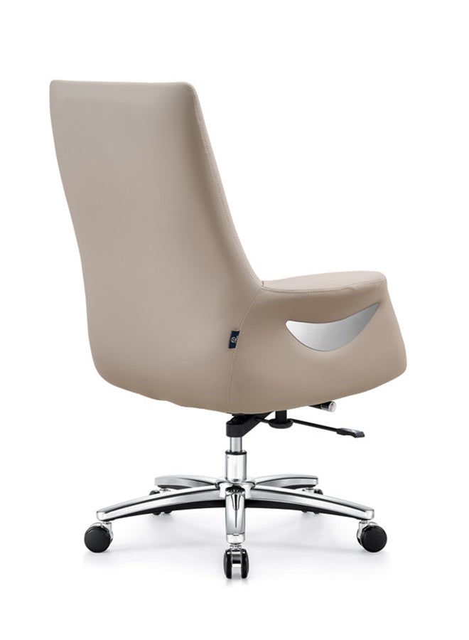 NEO FRONT FURNITURE Low Back Office Chair – Premium Executive PU Leather Chair with Height Adjustment, 360° Swivel & Thick Cushion for Office & Reception Use ( LS-308B ) - Image 3