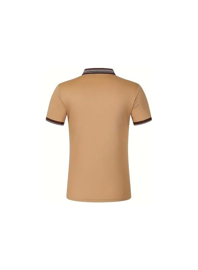 نيبمينينت قمصان بولو كاجوال للرجال بأسلوب كلاسيكي، بأزرار، قصيرة الأكمام، تي شيرتات ناعمة بتدرجات الألوان، ملابس أنيقة للجولف. - Image 4