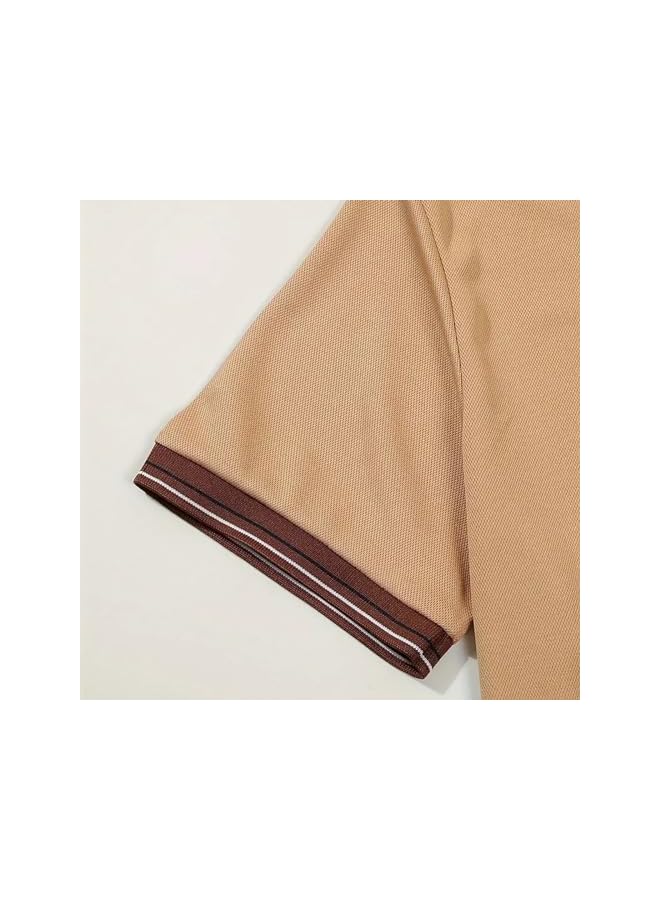 نيبمينينت قمصان بولو كاجوال للرجال بأسلوب كلاسيكي، بأزرار، قصيرة الأكمام، تي شيرتات ناعمة بتدرجات الألوان، ملابس أنيقة للجولف. - Image 3