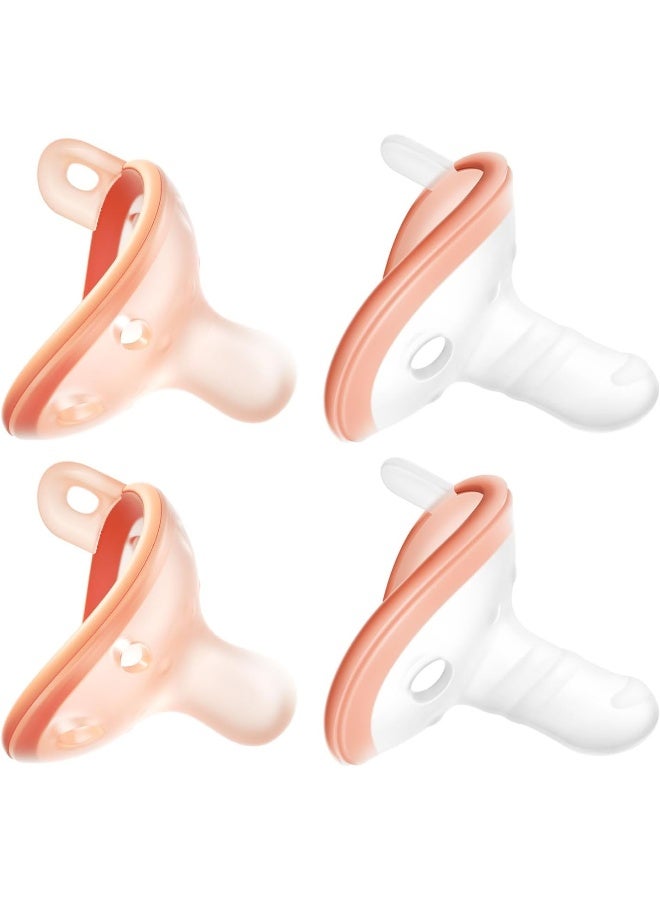 Garkoko Baby Pacifiers 0-6 Months, Lightweight and Breathable, One-Piece Design, BPA-Free Silicone Pacifier for Babies (4pcs) - Image 1