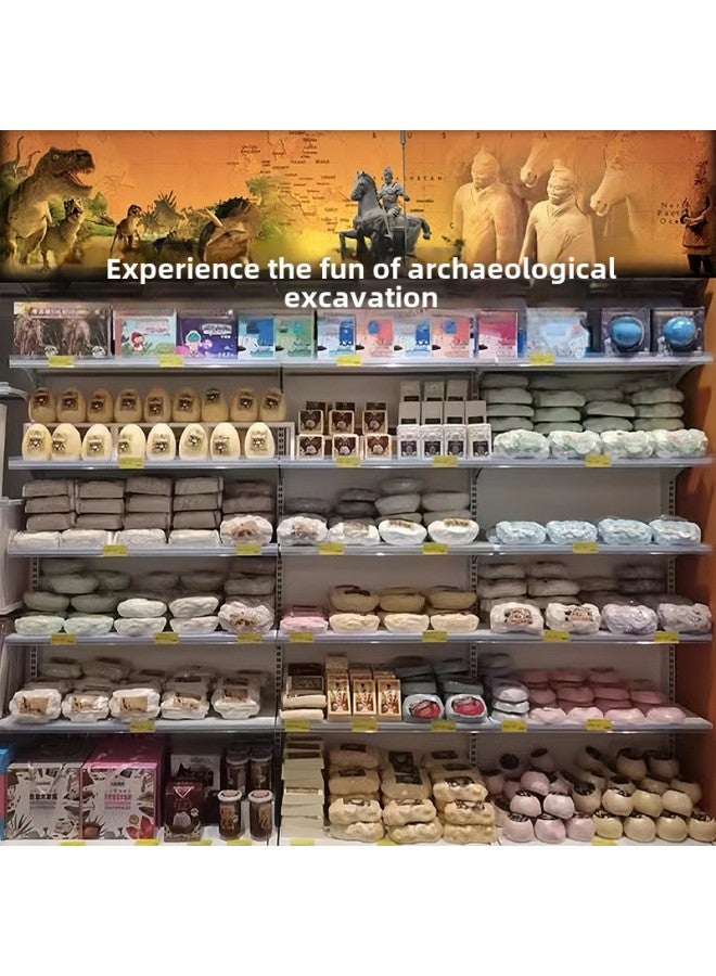 Pinot Children's Handmade DIY Archaeological Digging Toys Dinosaur Fossils Digging Gemstones Blind Box Stall Toys For Boys And Girls-Color:Window 【girl's Bag】 Random 1 Small Box - Image 2