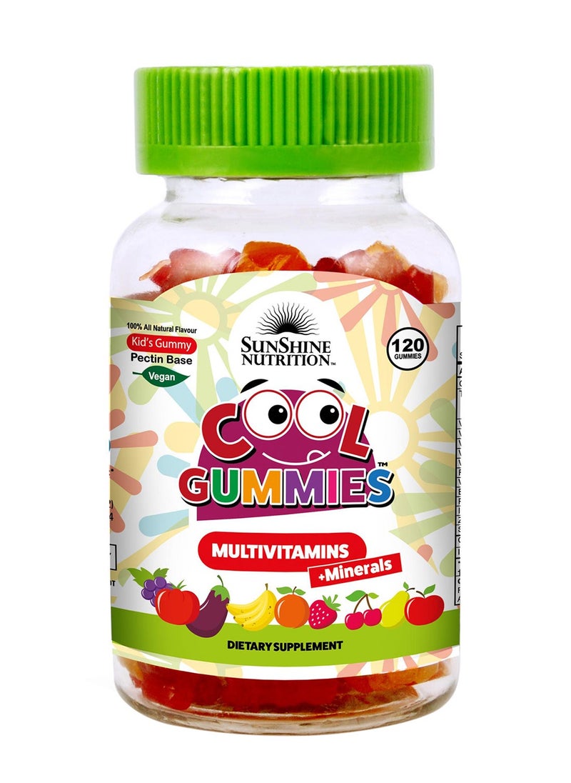 SUNSHINE NUTRITION Cool Gummies Kids Vegan Multivitamin And Minerals 120 Gummies