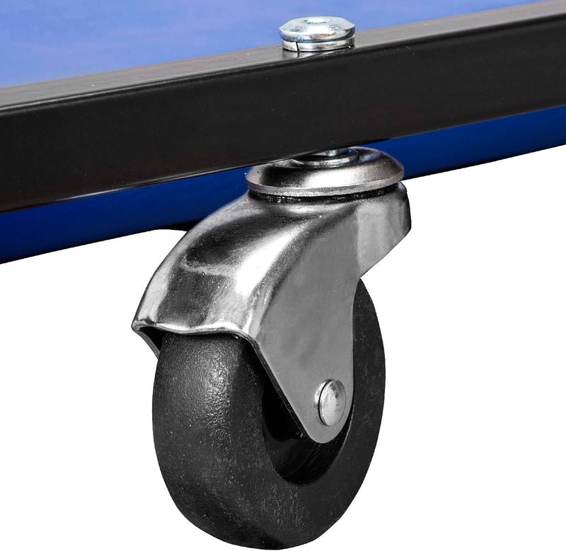 BIG RED 40" Padded Rolling Garage/Shop Creeper with Adjustable Headrest and 6 Casters, Blue - Image 3