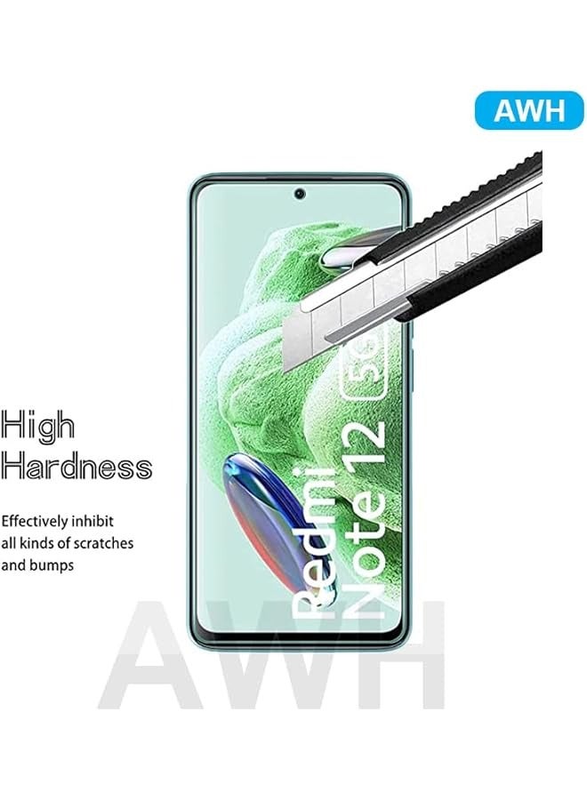 PROMASS Tempered Glass Xiaomi Redmi Note 12 5G Screen Protector, Full Adhesive Full Coverage Bubble-Free Anti Scratch HD Clear High Responsive for Redmi Note 12 (All Clear) - Image 4