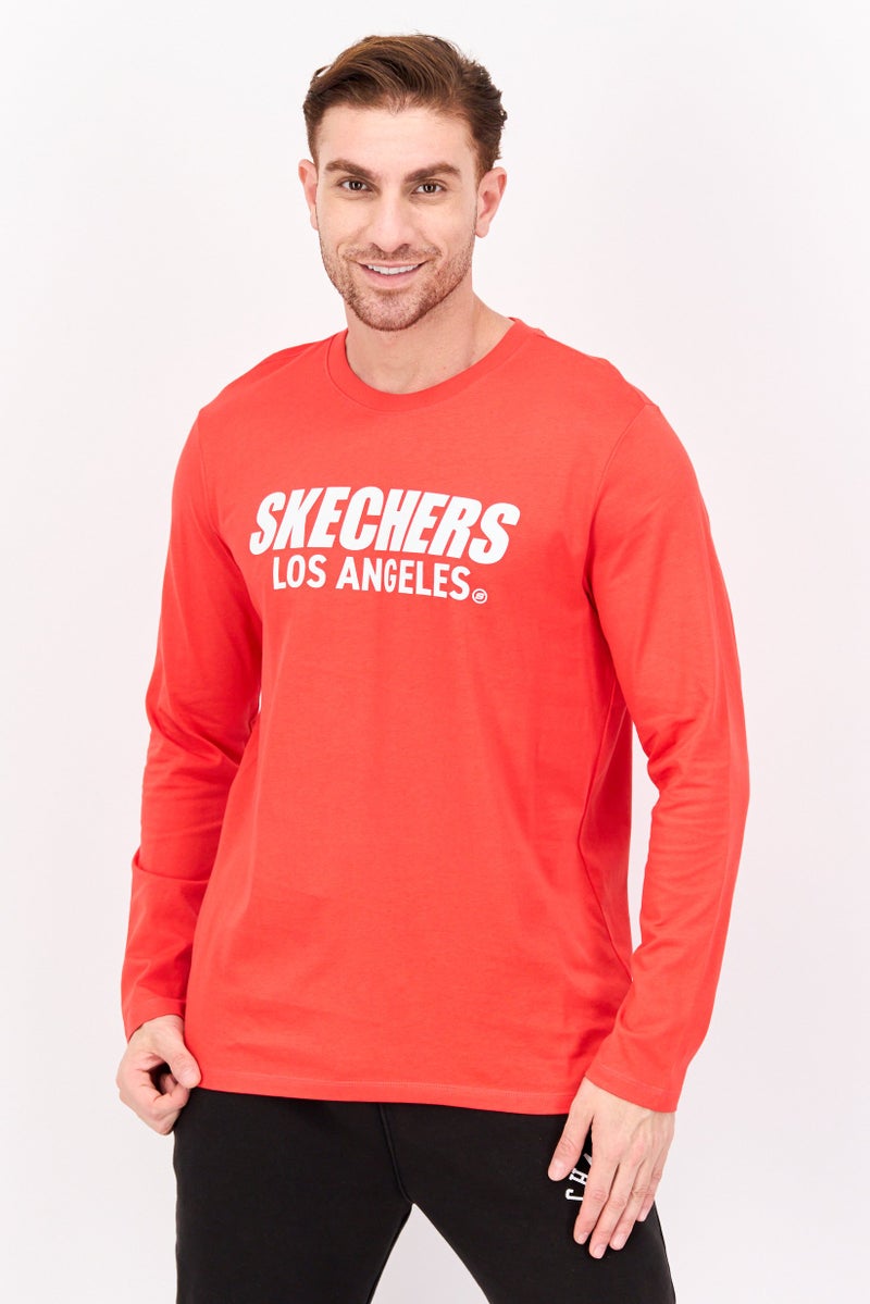 SKECHERS Men Sportswear Fit Training T-Shirt, Red  - Image 1