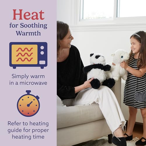 warmies Microwavable & Weighted Stuffed Animals, Panda - Heated Stuffed Animal Plushie for Warmth & Comfort - Cute Soft Plush Toys for Adults & Children (Boys, Girls, Babies & Toddlers) - Image 4
