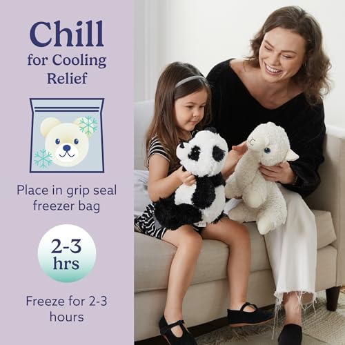 warmies Microwavable & Weighted Stuffed Animals, Panda - Heated Stuffed Animal Plushie for Warmth & Comfort - Cute Soft Plush Toys for Adults & Children (Boys, Girls, Babies & Toddlers) - Image 5