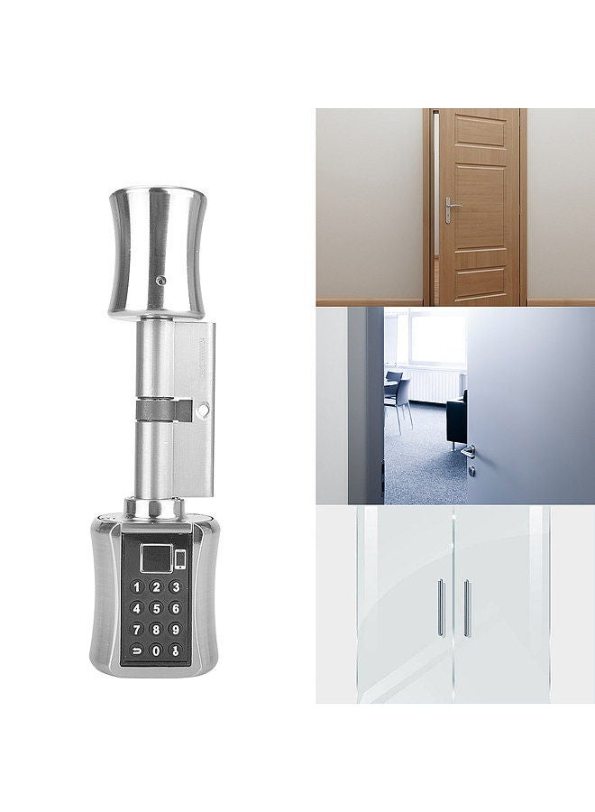 Smart Cylinder Lock With Tuya APP Keyless Electronic Fingerprint Door Lock BT Digital Password Lock Code Anti-theft Security Door Lock Core with Key Electric Lock