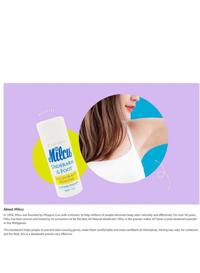 ميلكو مسحوق مزيل العرق تحت الإبط والقدم من ميلكو 80 جرام - Image 5