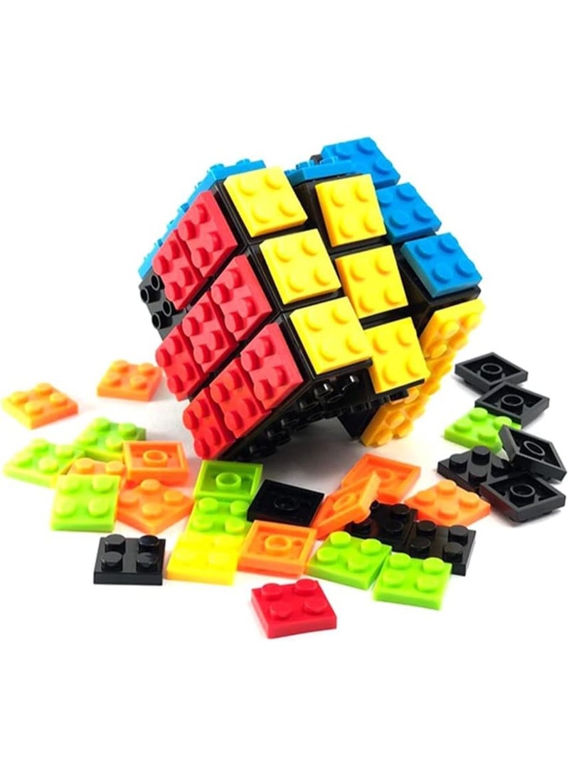 عربست مكعب سحري مكعب روبيك 3 × 3 مكعبات بناء مكعب سحري لغز لعبة مكعبات في 1 للأطفال والكبار هدية متوافقة مع ليغو - Image 2
