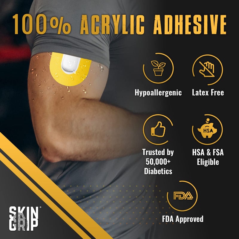 Skin Grip Insulet Omnipod 5 Adhesive Patches Waterproof & Sweatproof (Also Fits Omni pod Dash), Pre-Cut Medical Tape, Ultimate Insulin Pump Protection, Diabetic Sensor Covers, 20-Pack, Pastel - Image 2