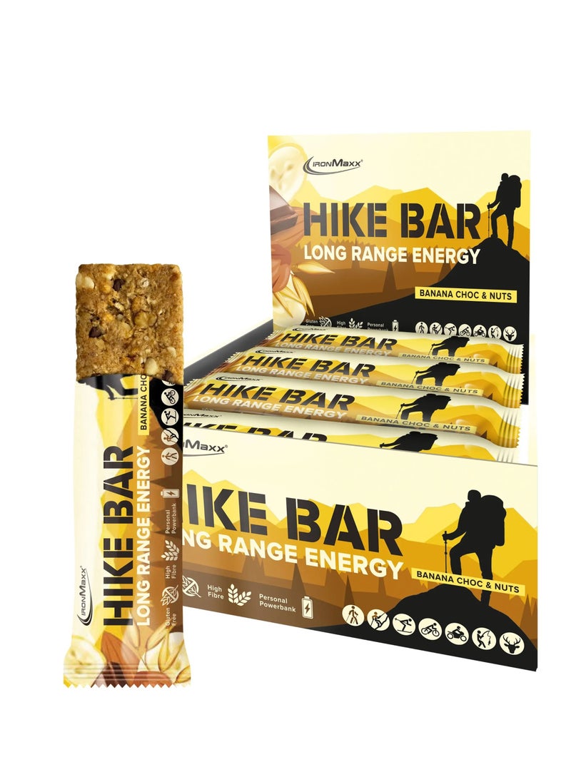 أيرون ماكس IronMaxx، بار Hike Bar، موز وشوكولاتة ومكسرات، 60 جرام، عبوة من 12 قطعة  - Image 1