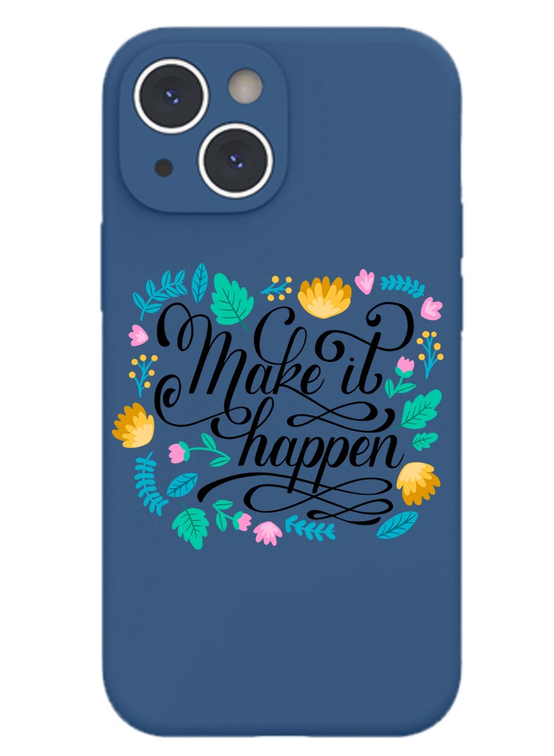 Theodor Protective Slim Fit Case Liquid Silicone Cover with Full Body Protection Anti-Scratch Shockproof Case For iPhone 14 Blue  - Make your move - Image 1