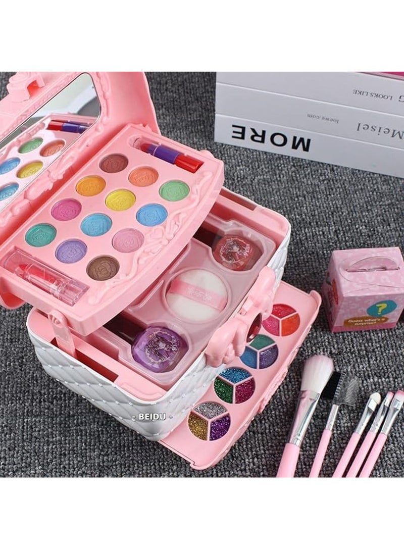 MONOGUE Kids Makeup Toy Kit for Girls Washable Pretend Real Cosmetic Safe & Non-Toxic Make-Up Toys for 3-12-Year-Old Kids - Image 3