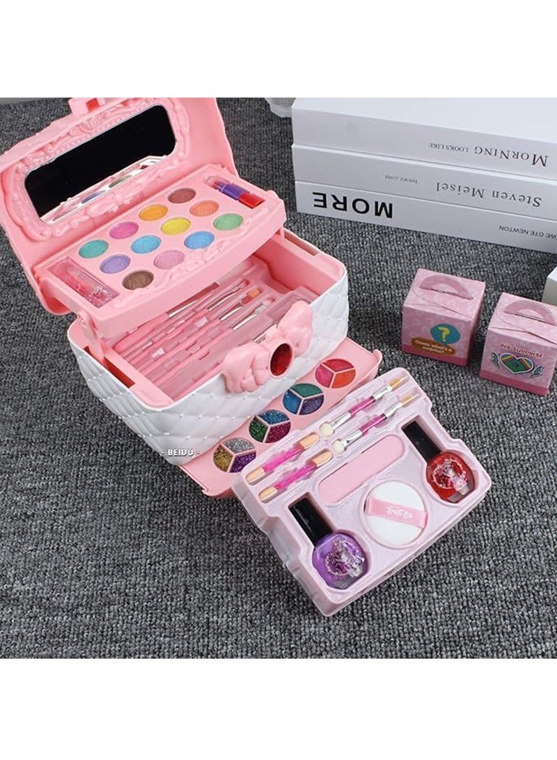 MONOGUE Kids Makeup Toy Kit for Girls Washable Pretend Real Cosmetic Safe & Non-Toxic Make-Up Toys for 3-12-Year-Old Kids - Image 4
