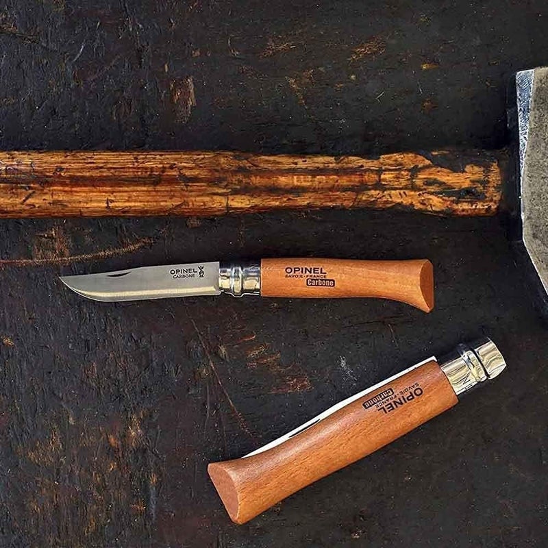 Opinel No. 4 Beechwood Handle Carbon Steel Knife, 5 cm Blade - Image 2