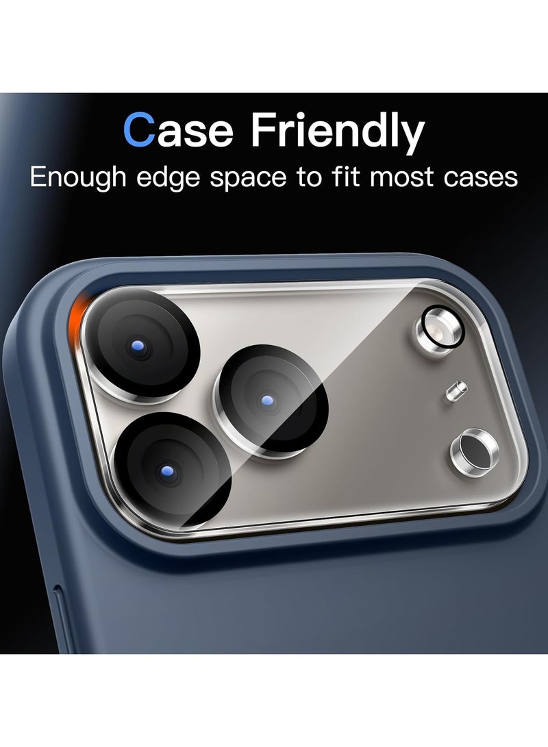 Denx Camera Lens Protector for iPhone 17 Pro, 9H Tempered Glass, Anti-Scratch, Case Friendly, Does Not Affect Night Shots, HD Clear (Clear) - Image 4