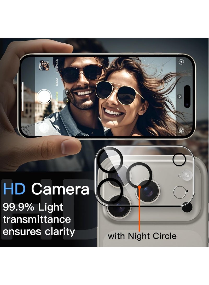 Denx Camera Lens Protector for iPhone 17 Pro, 9H Tempered Glass, Anti-Scratch, Case Friendly, Does Not Affect Night Shots, HD Clear (Clear) - Image 5