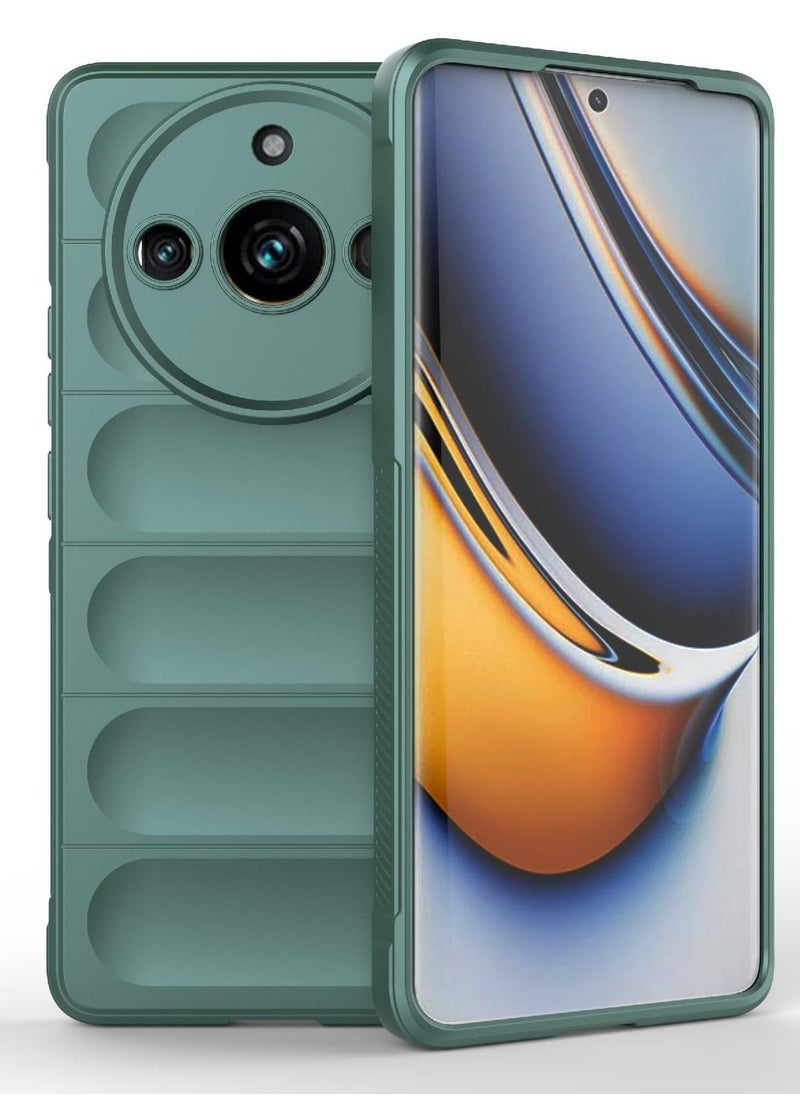 Generic Phone case cover Magic Shield TPU + Silicone Shockproof Phone Case For Realme 11 Pro / Realme 11 Pro Plus (Dark Green) 