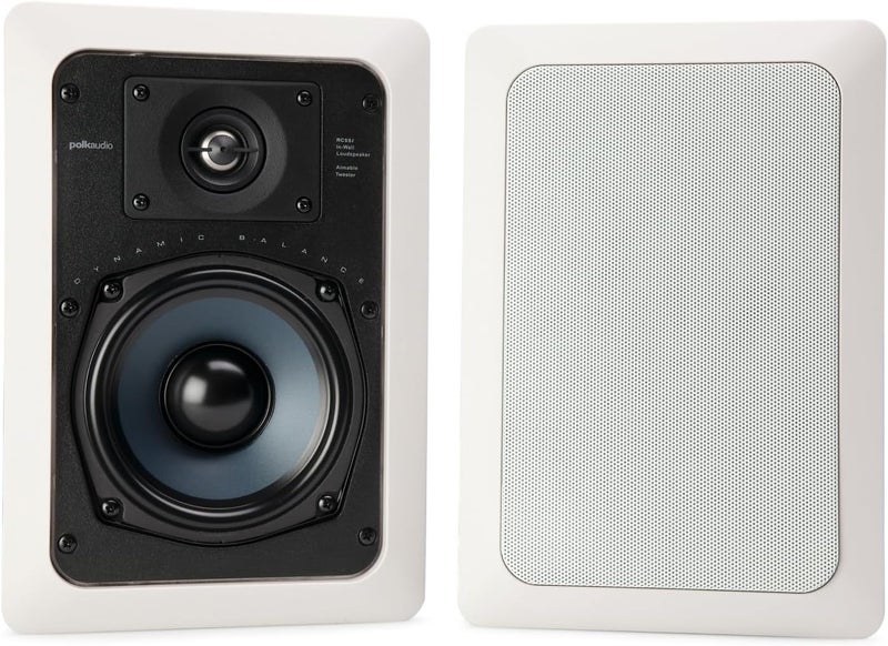 Polk Audio RC55i 2-Way Premium in-Wall 5.25" Speakers (Pair) | Perfect for Damp and Humid Indoor/Outdoor Placement - Bath, Kitchen, Covered Porches (White, Paintable Grille) (Pack of 8) - Image 2