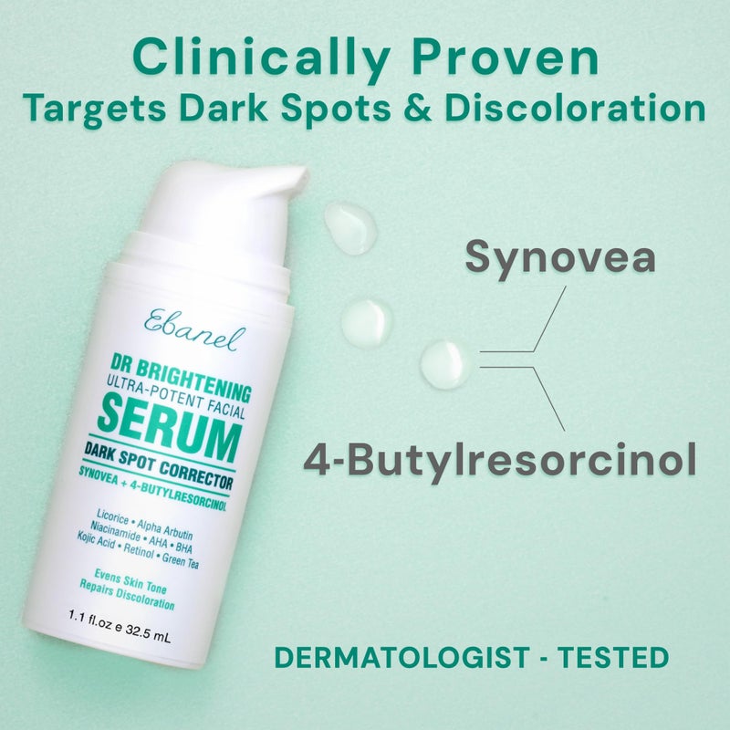 Ebanel Dark Spot Remover for Face & Body, Brightening Serum with Synovea HR, Alpha Arbutin, Niacinamide, Kojic Acid, Dark Spot Corrector for Hyperpigmentation, Discoloration, Melasma and Age Spots - Image 1