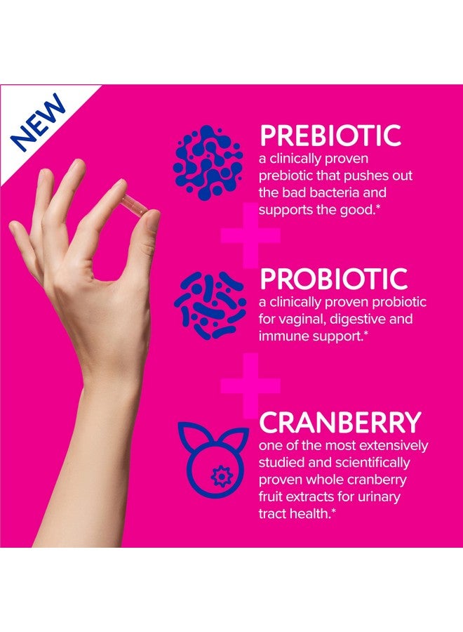 Florajen Women’s Triple Action Probiotic - Prebiotic + Probiotic + Cranberry for Vaginal, Digestive & Immune Support - Fast-Acting, Clinically Studied, Gluten-Free & Vegan, (30 Count) - Image 2