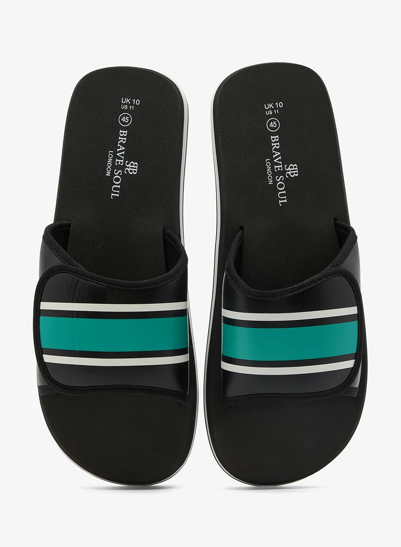 BRAVE SOUL  MENS FOAM SLIDER WITH ADJUSTABLE PU STRAP for Men | Best Price UAE