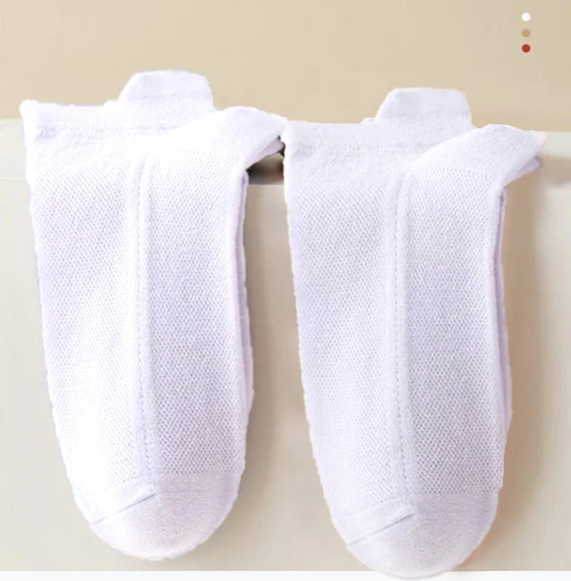Esinti Women's Booties Black White Cotton Socks Ankle Length Short Sports Running Hiking Socks 6 Pairs