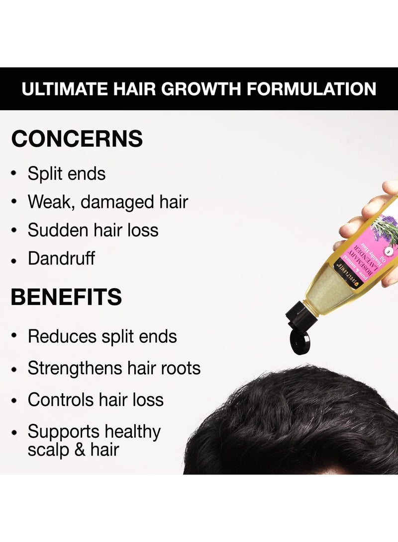Soulflower Soulflower Rosemary Lavender Hair Oil For Healthy Hair, Scalp Nourishment, Hair Growth - 100% Pure & Natural Undiluted Cold Pressed Oil, 120Ml - Image 3
