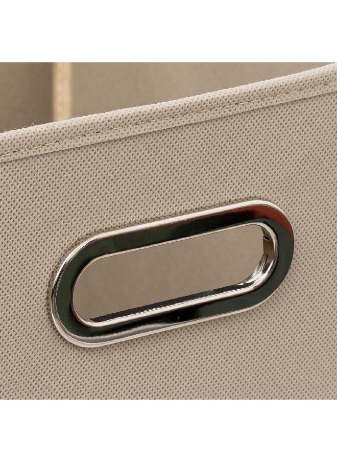 Five Simply Smart Polypropylene and Metal Foldable Storage Box Linen 31 x 31 cm 138885O  - Image 3
