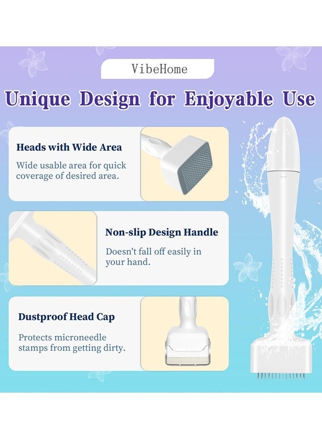 140 أداة تيتانيوم صغيرة الإبر لرعاية الجلد، ختم ميكرونيدل، أداة مهنية ميكرونيدلنغ للشعر، اللحية، اسطوانة ميكرونيدلنغ للرجال والنساء - Image 5