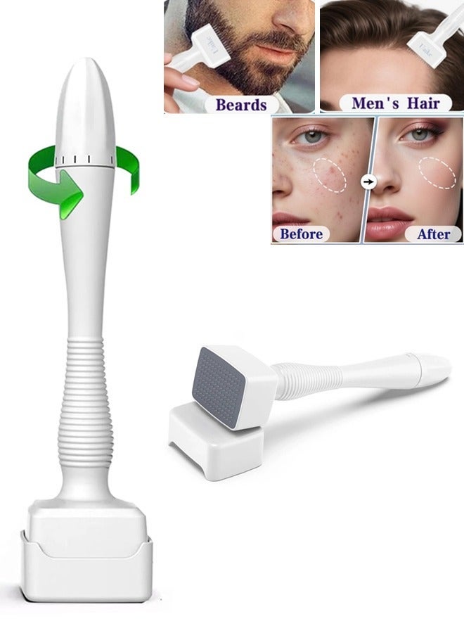 140 أداة تيتانيوم صغيرة الإبر لرعاية الجلد، ختم ميكرونيدل، أداة مهنية ميكرونيدلنغ للشعر، اللحية، اسطوانة ميكرونيدلنغ للرجال والنساء - Image 1