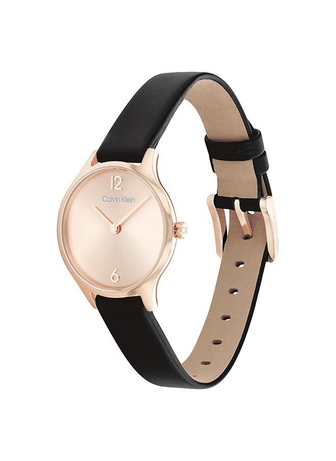 CALVIN KLEIN - Women's Analog Round Leather Wrist Watch 25200060 - 28 mm - Image 1