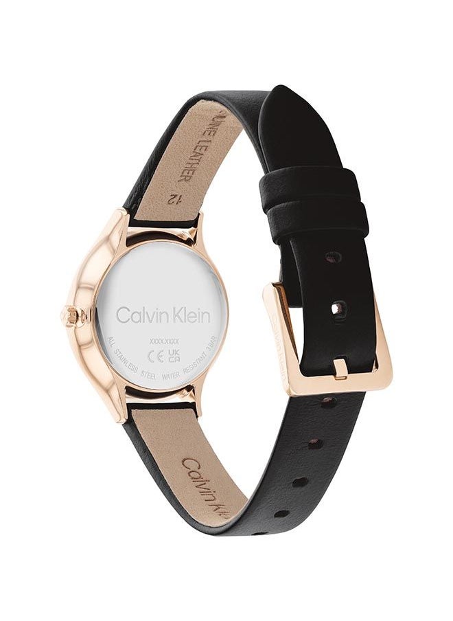 CALVIN KLEIN - Women's Analog Round Leather Wrist Watch 25200060 - 28 mm - Image 1