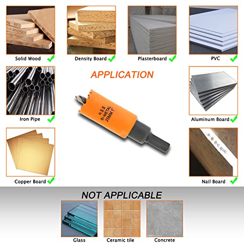 VIKITON 1 inch Hole Saw with Arbor for Cutting Metal Wood and Plastic, 25mm Bi-Metal Hole Cutter for Different Project with Smooth and Flat Drilling Edge, Fast Chip Removal, Handy Hole Saw Kit Set - Image 3
