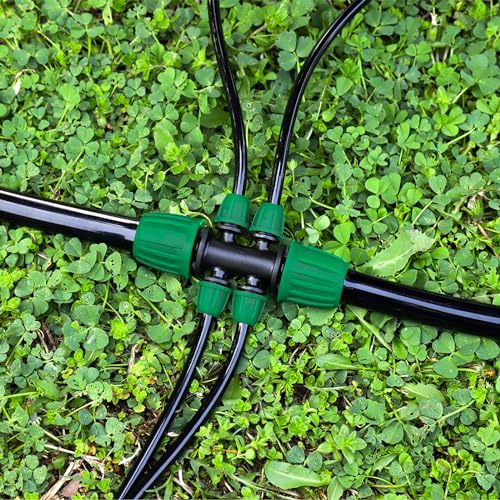 FULAIERGD 10 Pcs 1/2 to 1/4 inch Garden Hose Tubing Irrigation Fittings,6-Way Anti-Leak 1/2'' to 1/4'' Locked Barbed Drip Irrigation Tee Connectors (1/2"IDx0.6-0.63"OD) 1/2'' to 1/4'' Irrigation Tubing Fitting - Image 5