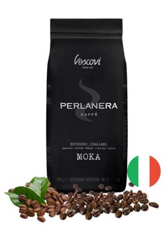 Vescovi Perlanera Moka Coffee Beans 1 Kg | Made in Italy | Best For Coffee Machines (Pack of 1)  - Image 1